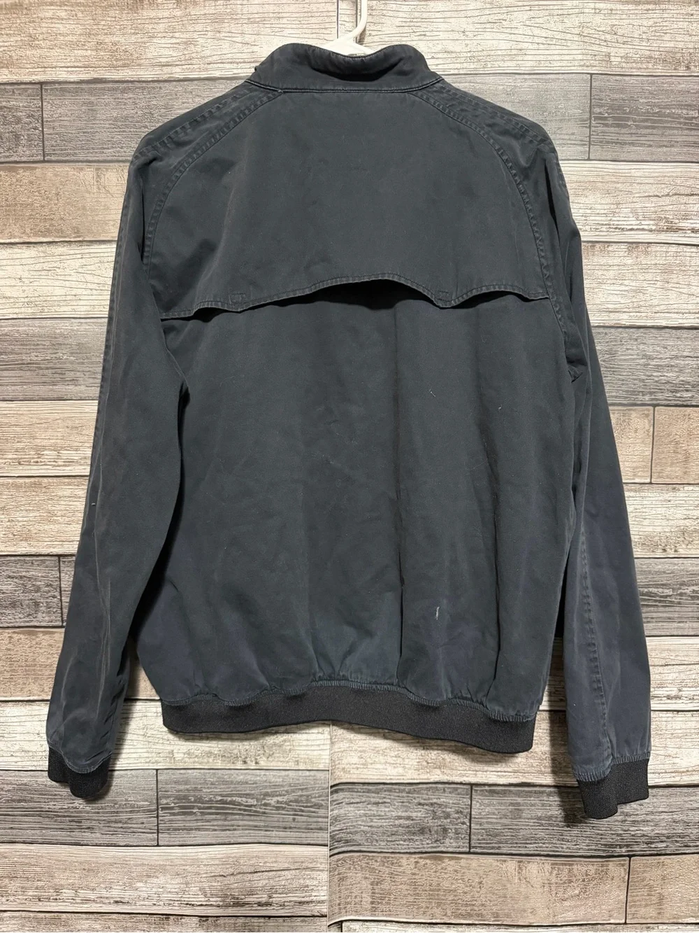 Topman Harrington Jacket Men’s XL Faded Black Or Gray Full Zip Plaid Lined